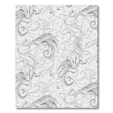 Gray Marble Swirl Abstract Area Rug