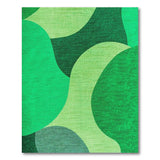 Lush Green Organic Abstract Area Rug