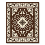 Ornate Brown Cream Persian Area Rug