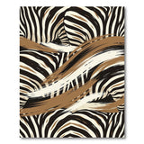Abstract Zebra Brushstroke Area Rug