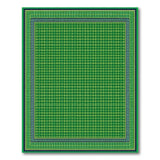Emerald Green Diamond Motif Persian Area Rug