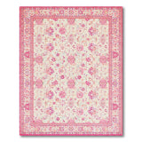 Pink Ornate Pink Floral Persian Rug