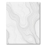 Abstract Grey Fluid Wave Area Rug