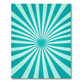 Teal Sunburst Radial Area Rug