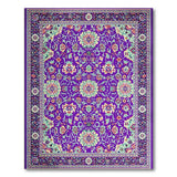 Purple Vibrant Purple Persian Floral Area Rug