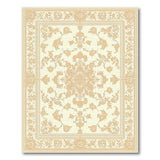 Ivory Gold Ornate Persian Medallion Rug