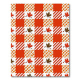 Fall Maple Leaf Plaid Check Area Rug
