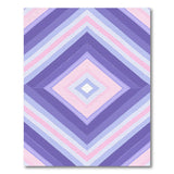 Purple Pink Geometric Diamond Stripe Rug