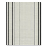 Bold Black White Vertical Stripe Geometric Rug