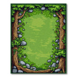 Whimsical Green Forest Glade Kids Area Rug