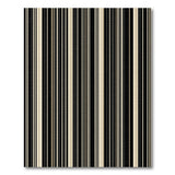 Bold Black Beige Vertical Striped Area Rug