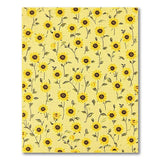 Yellow Vibrant Yellow Sunflower Floral Area Rug