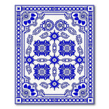 Blue and Teal Traditional Persian Intricate Blue Floral Persian Area Rug