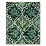 Emerald Arched Floral Medallion Rug
