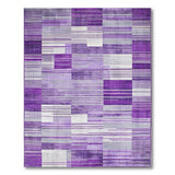 Purple Geometric Block Purple Area Rug