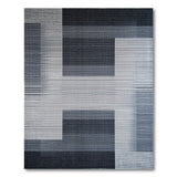 Block Geometric Modern Grey Geometric Block Area Rug