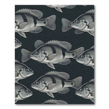 Bluegill Sunfish Line Art Area Rug