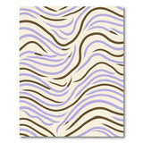 Purple Wavy Stripe Area Rug