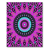 Radiant Pink Mandala Geometric Area Rug