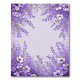 Purple Purple Lavender Floral Border Area Rug