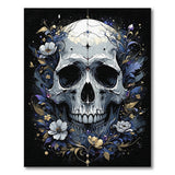 Ornate Floral Skull Area Rug