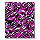 Vibrant Pink Wavy Geometric Area Rug