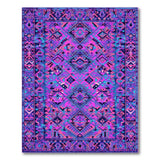 Vibrant Purple Pink Geometric Area Rug