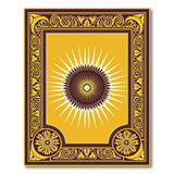 Golden Sunburst Medallion Area Rug