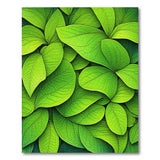 Lush Overlapping Green Leaves Area Rug