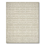 Beige and Neutral Beige Trellis Geometric Area Rug