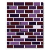 Purple Maroon Brick Pattern Area Rug