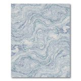 Blue and Teal Blue Teal Marble Swirl Area Rug
