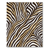 Black Gold Zebra Stripe Area Rug