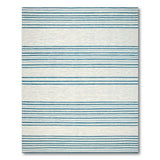 Coastal Beach Blue and Teal Blue Teal Striped Coastal Area Rug