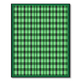 Green Vibrant Green Black Plaid Area Rug