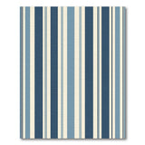 Navy and Light Blue Striped Coastal Rug