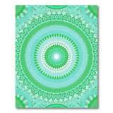Boho Chic Blue and Teal Teal Mandala Boho Area Rug