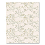 Elegant Cream Gold Scroll Floral Rug