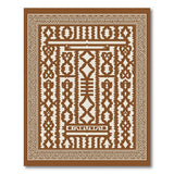 Brown and Tan Heritage Tribal Brown Tan Heritage Tribal Geometric Rug