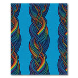 Vibrant Rainbow Braided Area Rug