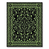 Elegant Green Vine Persian Area Rug