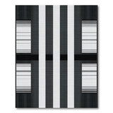 Black and White Geometric Modern Black White Geometric Striped Area Rug