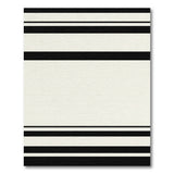 Black White Bold Stripe Area Rug