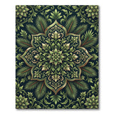 Traditional Persian Lush Green Persian Floral Medallion Rug