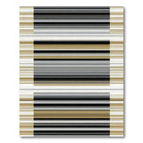 Modern Geometric Striped Neutral Rug