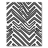 Geometric Modern Black and White Black White Geometric Maze Area Rug