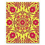 Vibrant Red Floral Persian Area Rug