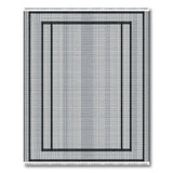 Bold Framed Geometric Black White Area Rug