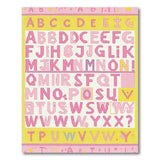 Playful Pink Yellow Alphabet ABC Kids Rug