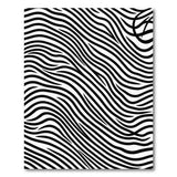 Bold Wavy Zebra Stripe Black White Area Rug